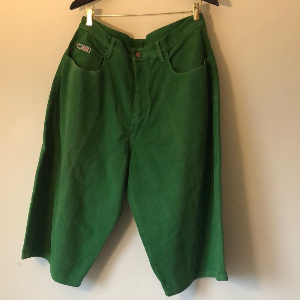 Authentic Cross Colours green shorts from the 90s